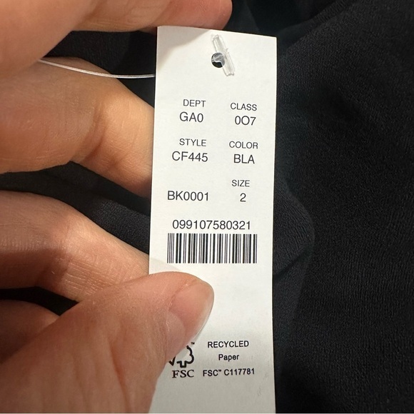 J crew Shirred-waist top in viscose crepe black - Picture 2 of 2